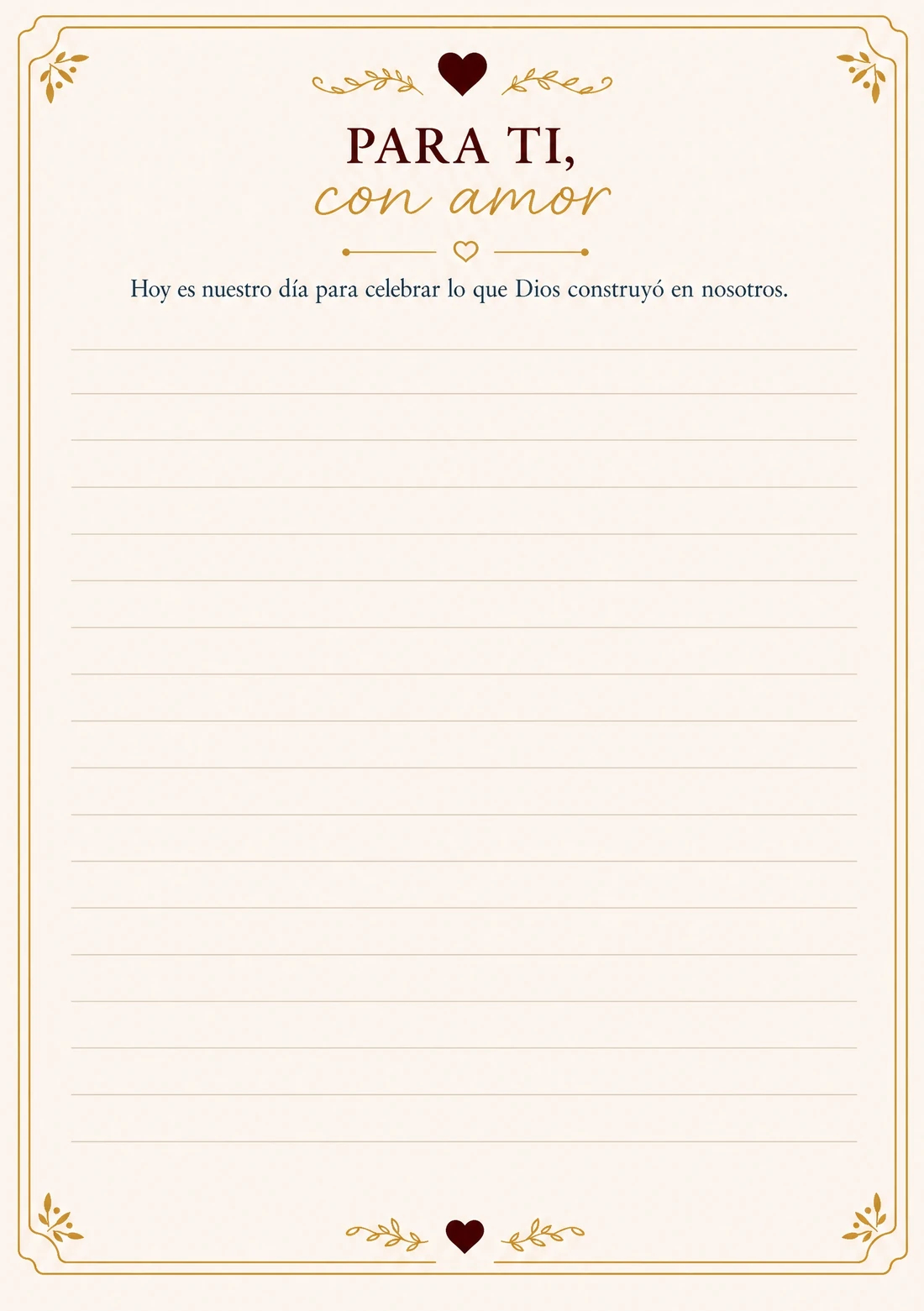 Carta de amor para tu pareja
