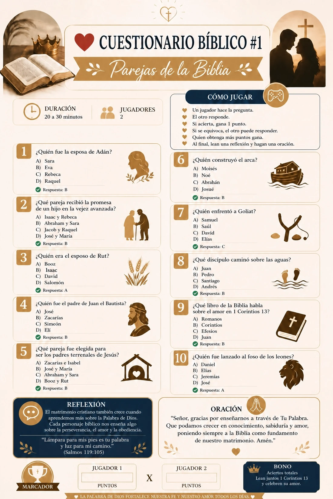 Trivia Bíblica para parejas