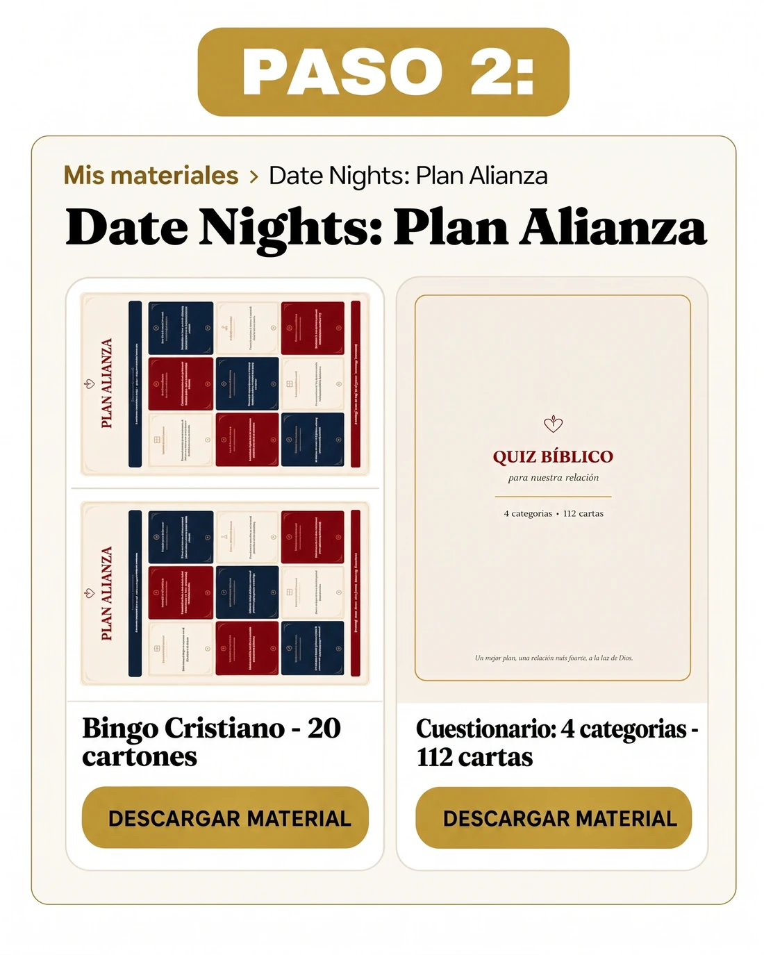 Paso 2: elige el Date Night dentro del área de miembros